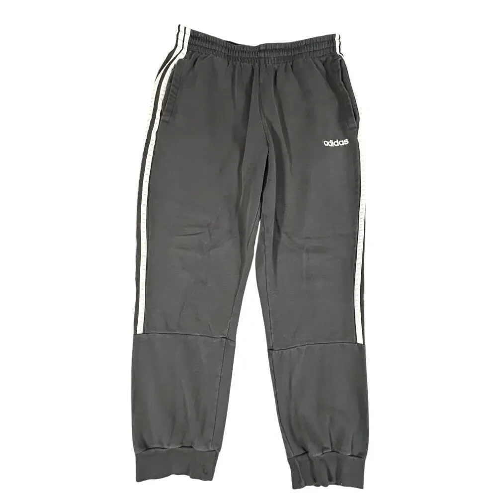 Adidas Draw String Waist Jogger Sweat‎ Pants Sz L Gray Athletic Trainer Running